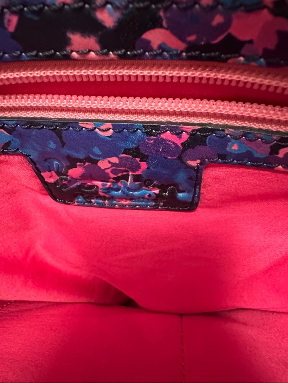 Boden Floral Satchel - Blue & Pink - Picture 6 of 13